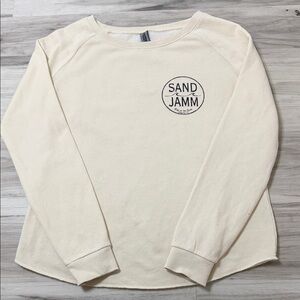 Sand Jamm Cream Long Sleeve Crewneck sweatshirt size Xs NWOT